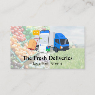 Carte De Visite Service de livraison de nourriture   Produits agri