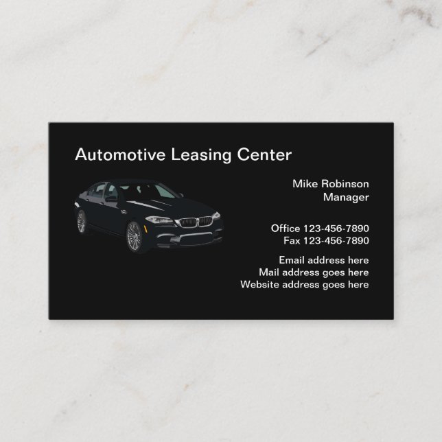 Carte De Visite Service de location automobile (Devant)