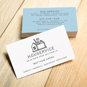 Carte De Visite Service de maintenance pour entrepreneur moderne