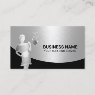 Carte De Visite Service de ménage de maison moderne Service de fem