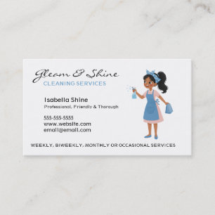Carte De Visite Service de ménage de ménage professionnel
