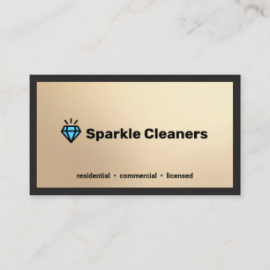 Carte De Visite Service de ménage du logo diamant