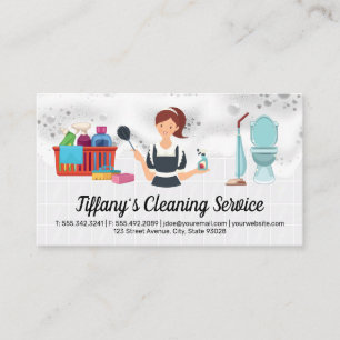 Carte De Visite Service de ménage   Fournitures de nettoyage   Sav