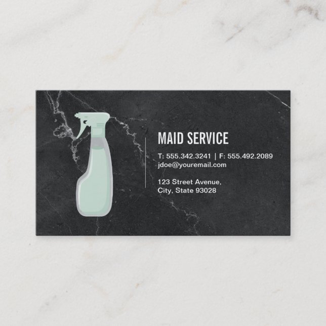 Carte De Visite Service de ménage | Marbre (Devant)
