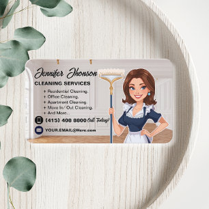 Carte De Visite Service de Ménage Moderne