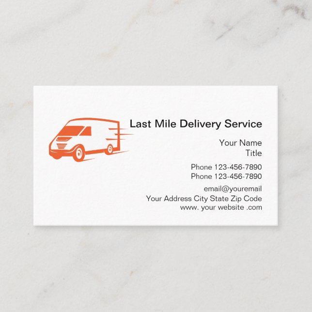 Carte De Visite Service de messagerie dernier Mile (Devant)