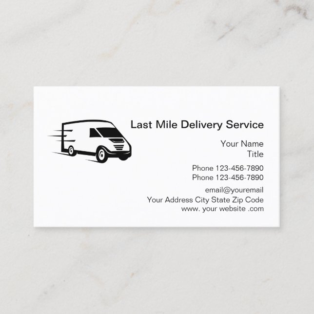 Carte De Visite Service de messagerie dernier Mile (Devant)