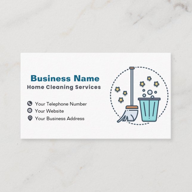 Carte De Visite Service de nettoyage (Devant)