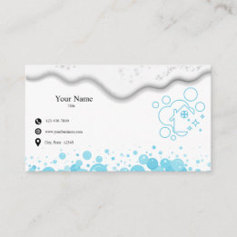 Carte De Visite Service de nettoyage à domicile Bulles de savon