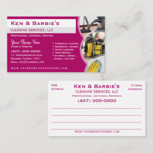 Carte De Visite Service de nettoyage administratif professionnel