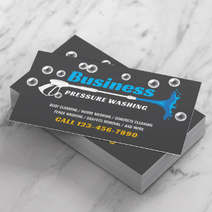 Carte De Visite Service de nettoyage au laveur haute pression