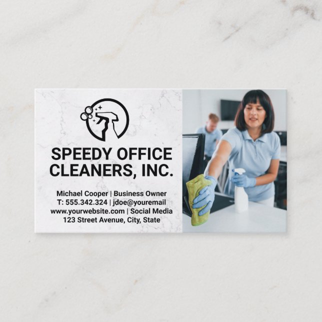 Carte De Visite Service de nettoyage | Bureau de nettoyage des dom (Devant)