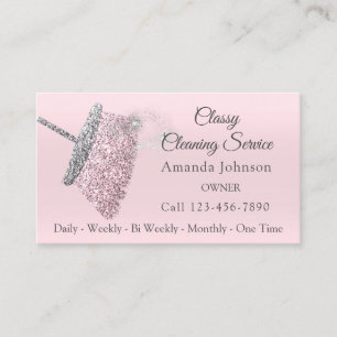 Carte De Visite Service De Nettoyage Classique Residencial Grey Ro