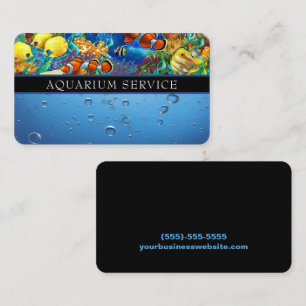 Carte De Visite Service de nettoyage d'aquarium
