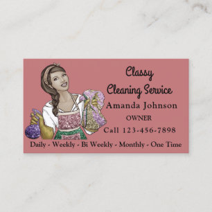Carte De Visite Service de nettoyage de bureau de la maison de cla