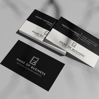 Carte De Visite Service de nettoyage de fenêtres de logo professio