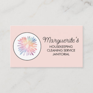 Carte De Visite Service de nettoyage de la maison Logo de la margu
