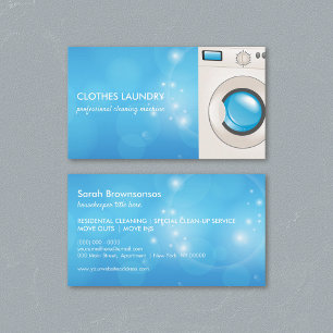 Carte De Visite Service de nettoyage de linge