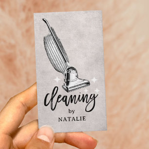 Carte De Visite Service de nettoyage de maison Aspirateur vintage