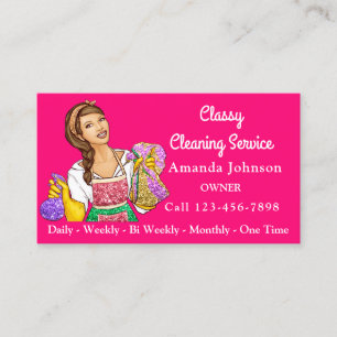 Carte De Visite Service De Nettoyage De Maison Classique Bonbon De
