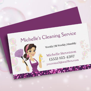Carte De Visite Service de nettoyage de maison domestique Parties