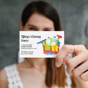 Carte De Visite Service de nettoyage de maison   Fournitures de ne