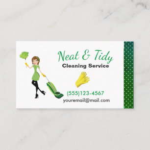 Carte De Visite Service De Nettoyage De Maison Maid Vert