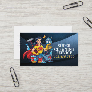 Carte De Visite Service de nettoyage de maison moderne et de ménag