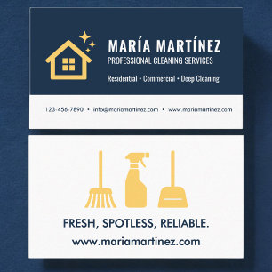 Carte De Visite Service de nettoyage de maison professionnel