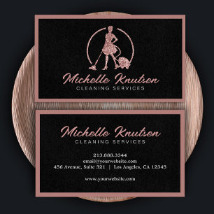 Carte De Visite Service de nettoyage de maison professionnel parti