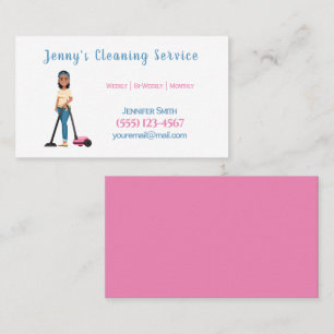 Carte De Visite Service De Nettoyage De Maison Vacuum Cute