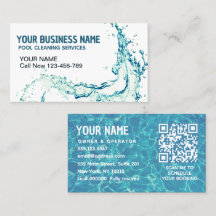 Service de nettoyage de pool de codes QR de l'eau