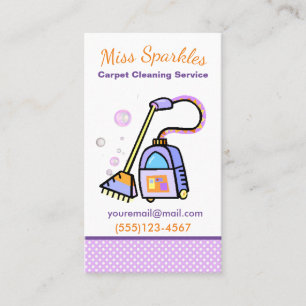 Carte De Visite Service De Nettoyage De Shampooing En Tapis Cute