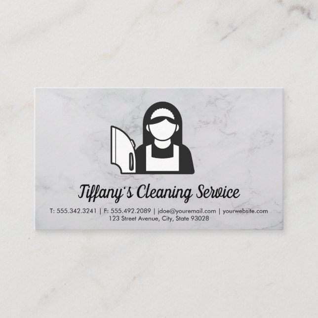 Carte De Visite Service de nettoyage des domestiques (Devant)