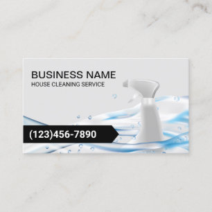Carte De Visite Service de nettoyage des maisons Flux d'eau profes