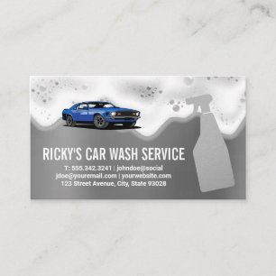 Carte De Visite Service de nettoyage des voitures Bulles de savo