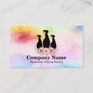 Carte De Visite Service de nettoyage élégant Parties scintillant A