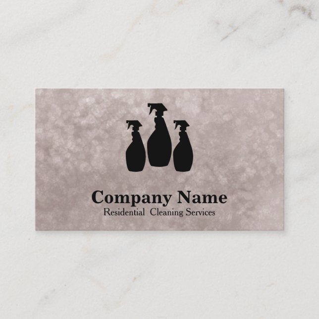 Carte De Visite Service de nettoyage élégant Parties scintillant A (Devant)