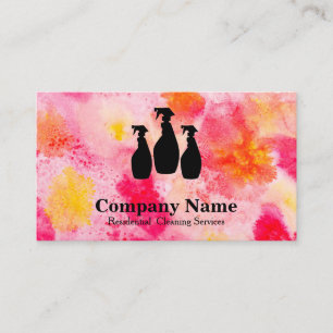 Carte De Visite Service de nettoyage élégant Parties scintillant A