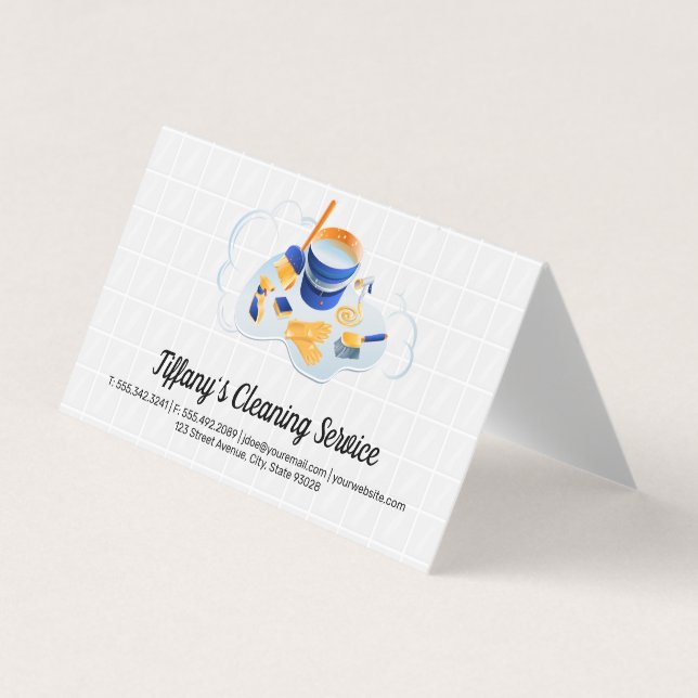 Carte De Visite Service de nettoyage | Fournitures de nettoyage mé (Devant)