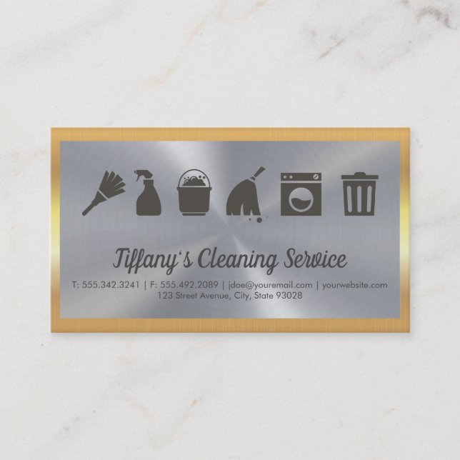 Carte De Visite Service de nettoyage | Fournitures domestiques | B (Devant)