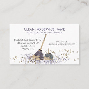 Carte De Visite Service De Nettoyage Janitorial Sale