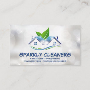 Carte De Visite Service de nettoyage   Logo Sparkly House