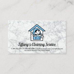 Carte De Visite Service de nettoyage   Maid   Femme de nettoyage