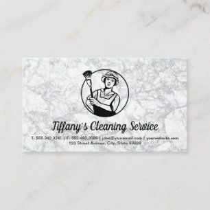 Carte De Visite Service de nettoyage   Maid   Lady Cleaner