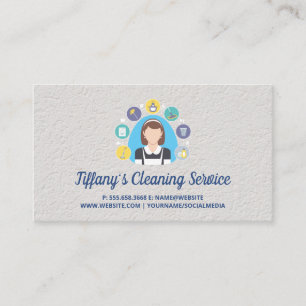 Carte De Visite Service de nettoyage   Maid   Maison Deep Clean