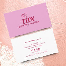 Service de nettoyage minimaliste rose personnalisé
