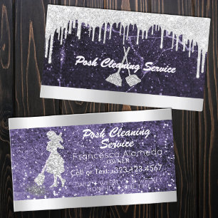 Carte De Visite Service de nettoyage Parties scintillant de goutte