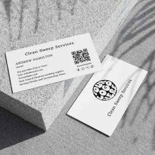 Carte De Visite Service de nettoyage personnalisé Modèle de travai