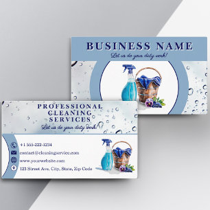 Carte De Visite Service de nettoyage professionnel avec slogan